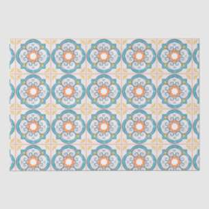 Papel De Seda Padrão de Azulejo marroquino