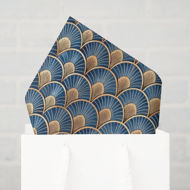 Papel De Seda Padrão de azulejos Art Déco fofo (Sacola de presentes)