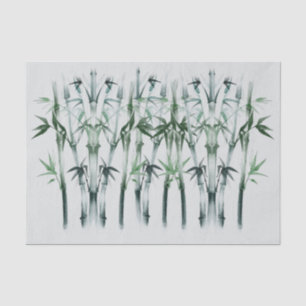 Papel De Seda Padrão de Bambu Verde de Descopagação Japonês