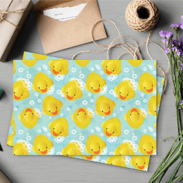 Papel De Seda Padrão de Banho de Patos de Borracha