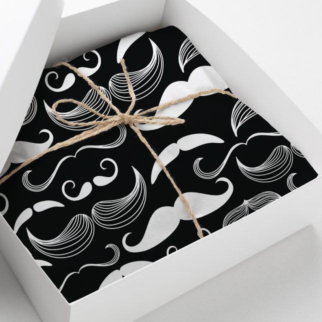 Papel De Seda Padrão de Bigode Hipster (Criador carregado)