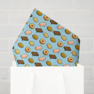 Papel De Seda Padrão de Biscoito de Biscoito de Arte Pixel