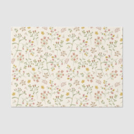 Papel De Seda Padrão de Blossomas de Aquarela