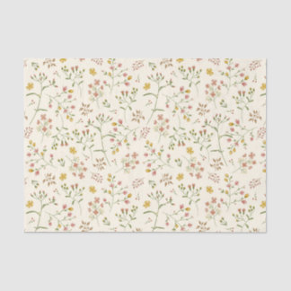 Papel De Seda Padrão de Blossomas de Aquarela