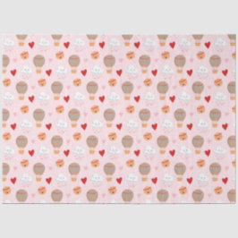 Papel De Seda Padrão de Boho Bonito a Rosa