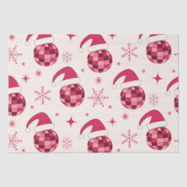 Papel De Seda Padrão de Bolas de Disco de Natal Groovy