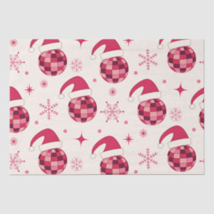 Papel De Seda Padrão de Bolas de Disco de Natal Groovy