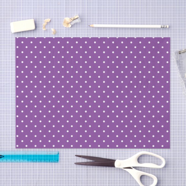 Papel De Seda Padrão de bolinhas fundo roxo sem costura (Arte )