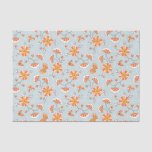 Papel De Seda Padrão de Borboleta Flor de Vintagem Cuta