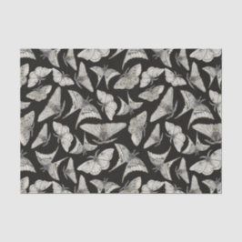 Papel De Seda Padrão de Borboleta Mariposa Preta de Halloween