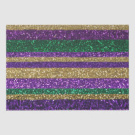 Papel De Seda Padrão de Brilho de Carnaval Purple Amarelo Verde