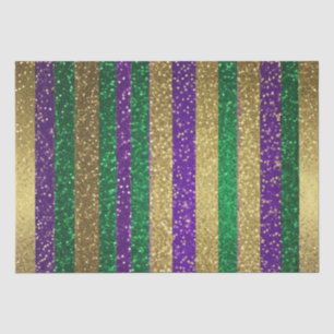 Papel De Seda Padrão de Brilho de Carnaval Purple Amarelo Verde