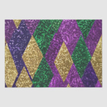 Padrão de Brilho Mardi Gras Roxo Amarelo Verde