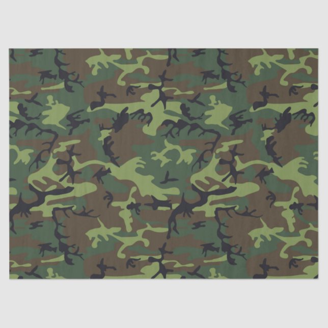 PAPEL DE SEDA PADRÃO DE CAÇA CAMUFLADO (Frente )