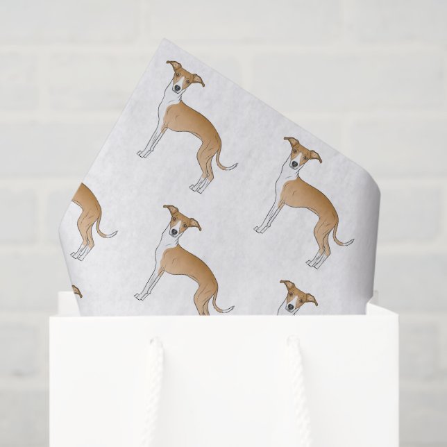 Papel De Seda Padrão De Cachorro De Cachorro De Cachorro, Italia (Sacola de presentes)