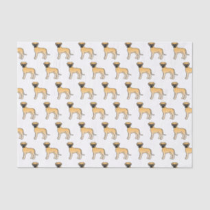 Papel De Seda Padrão de Cachorro de Cartoon Cortês Com Grande Da
