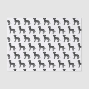 Papel De Seda Padrão de Cachorro de Cartoon Gelado Negro