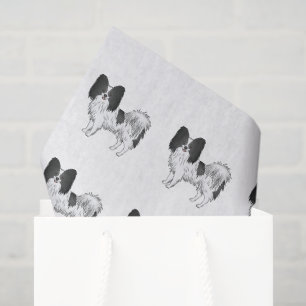 Papel De Seda Padrão de Cachorro de Desenho Animado Fofo Papillo