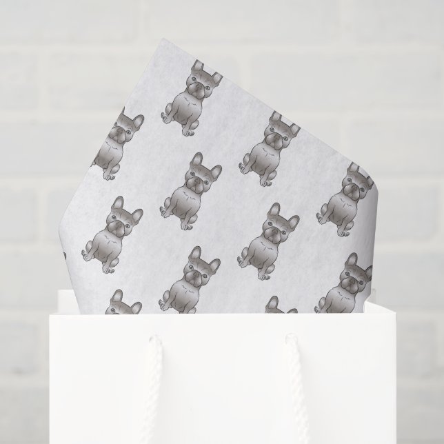 Papel De Seda Padrão de cachorro Isabella French Bulldog / Frenc (Sacola de presentes)