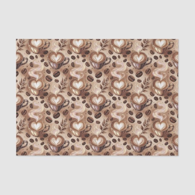 Papel De Seda Padrão de café (Frente )