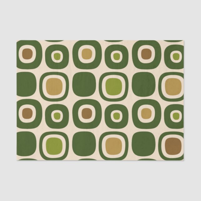 Papel De Seda Padrão de Caminho Moderno do meio século (Frente )