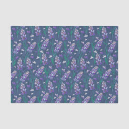 Papel De Seda Padrão de Campos de lavanda em Roxo