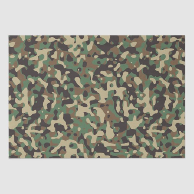 Papel De Seda Padrão de camuflagem de Camo (Frente )