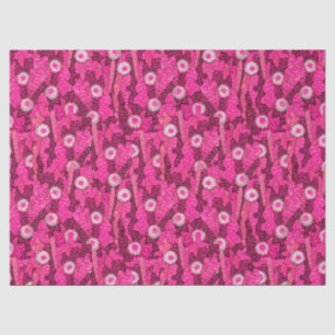 Papel De Seda Padrão de camuflagem rosa suculenta do cacto em c