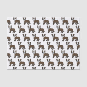 Papel De Seda Padrão De Cão De Cartoon De Bindle E Staffie Bra