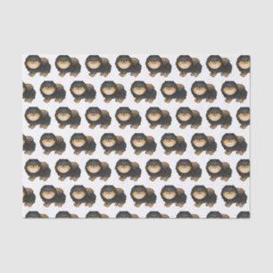 Papel De Seda Padrão De Cão-De-Cartoon-De-Cartoon-Pomerano-Pom