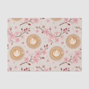 Papel De Seda Padrão de capa de café Flor de Cerejeira (7)