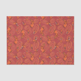 Papel De Seda Padrão de Cara Vermelha de Vaca e Galinha