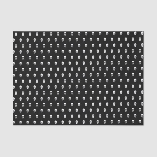Papel De Seda Padrão de Caveira do Cheio (Frente )