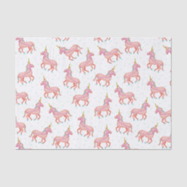 Papel De Seda Padrão de Chá de fraldas Unicorn Cor-de-rosa-branc