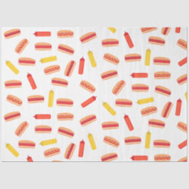 Papel De Seda Padrão de CHURRASCO de Comida Rápida do Cachorro Q