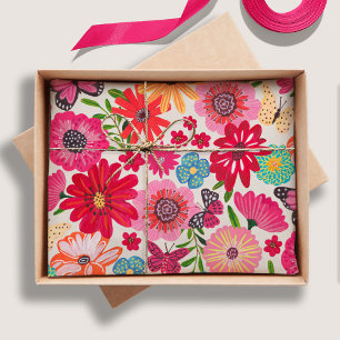 Papel De Seda Padrão de Chuva de Noiva de Flor Silvestre Brilhan