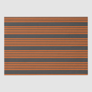 Papel De Seda Padrão de cinco faixas de laranja e carvão