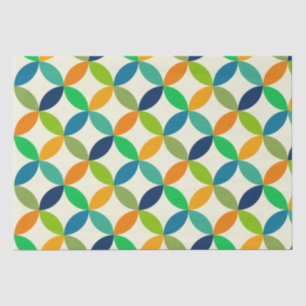 Papel De Seda Padrão de círculos geométricos minimalistas de mea