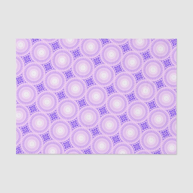 Papel De Seda Padrão de círculos roxos brilhantes (Frente )