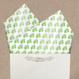 Papel De Seda Padrão de Citrus Bergamot da Aquarela