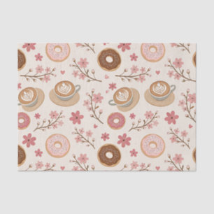 Papel De Seda Padrão de Cobertura de Café Flor de Cerejeira (3)