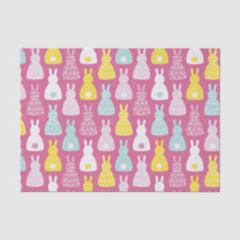 Papel De Seda Padrão de Coelho da Páscoa