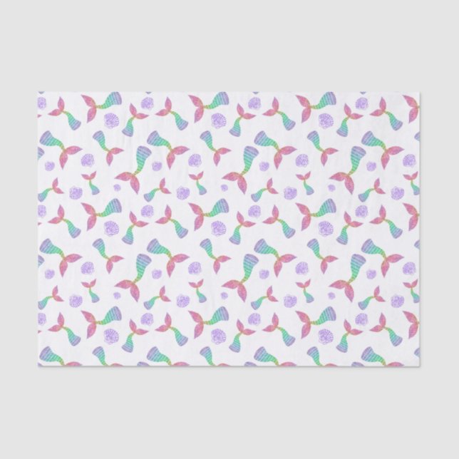 Papel De Seda Padrão de Coleta Sereia (Frente )