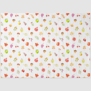 Papel De Seda Padrão de Colheita de Outono