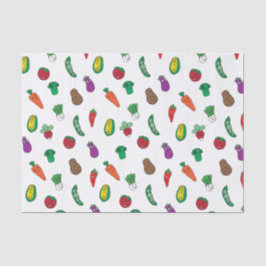 Papel De Seda Padrão de Comida de legumes