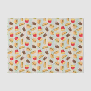 Papel De Seda Padrão de Comida rápida 2