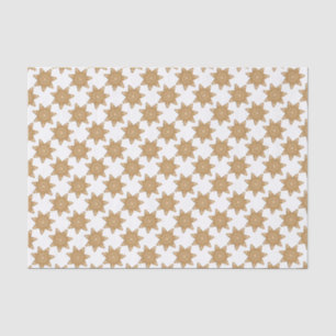 Papel De Seda Padrão de Cookies Estrelas do Gingerpão