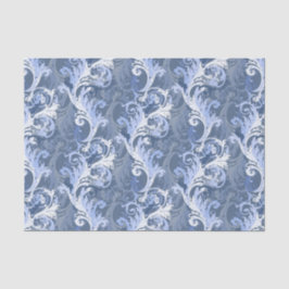 Papel De Seda Padrão de cor azul barroco