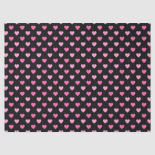 Papel De Seda Padrão de Coração Rosa de Conscientização sobre o