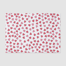 Padrão de Corações Vermelhos e Rosa